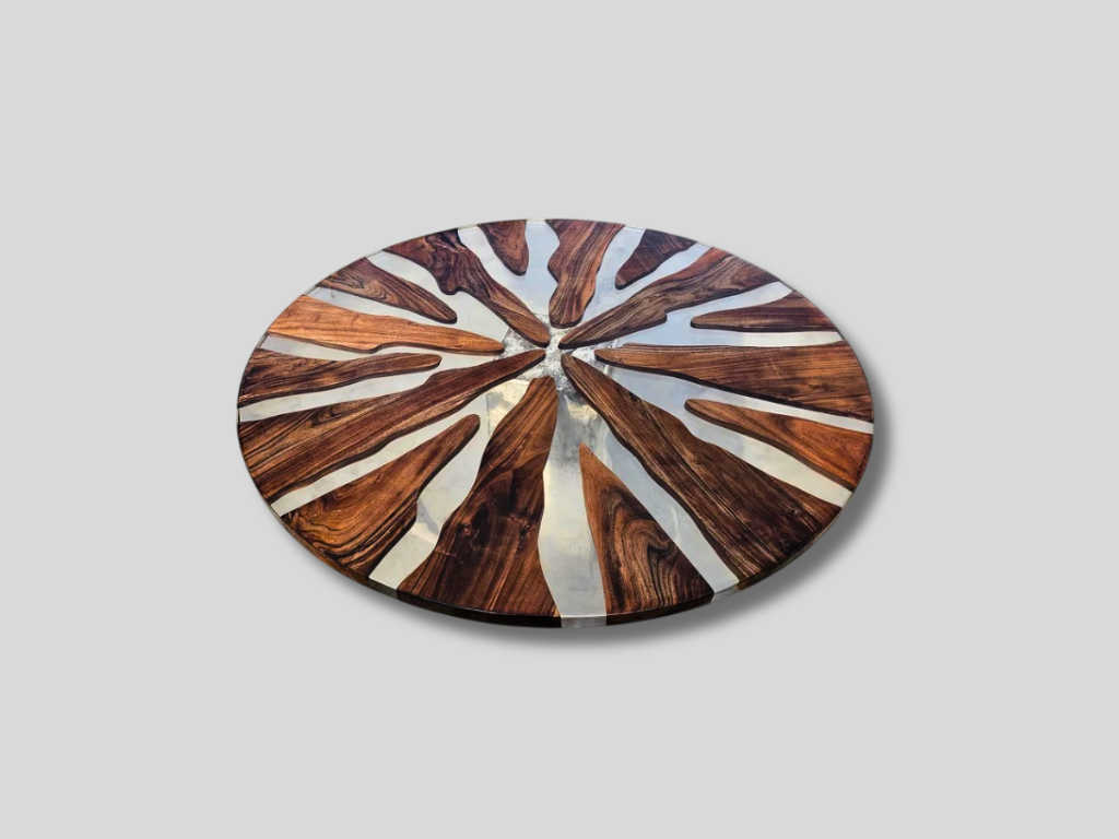 Round Wood Epoxy Resin Table Top – Custom Sizes Available